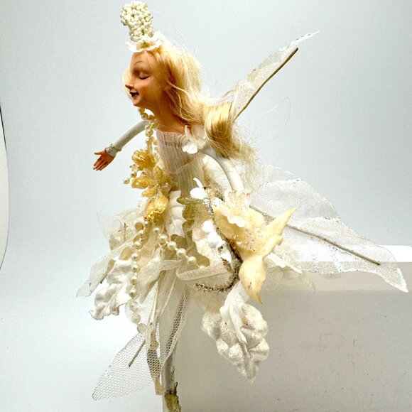 Windward Fairy Angel Ornament Holiday Christmas White Cream Floral  Design Gift - Picture 7 of 11